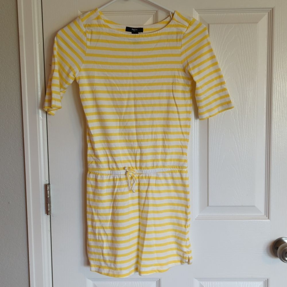 Gap kids striped yellow and white dress size L